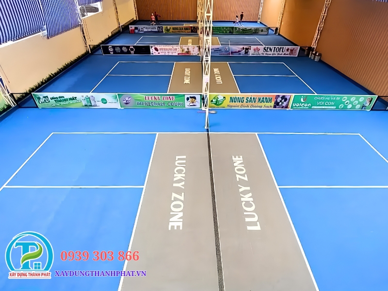 Sân pickleball hoàn thiện theo báo giá thi công trọn gói