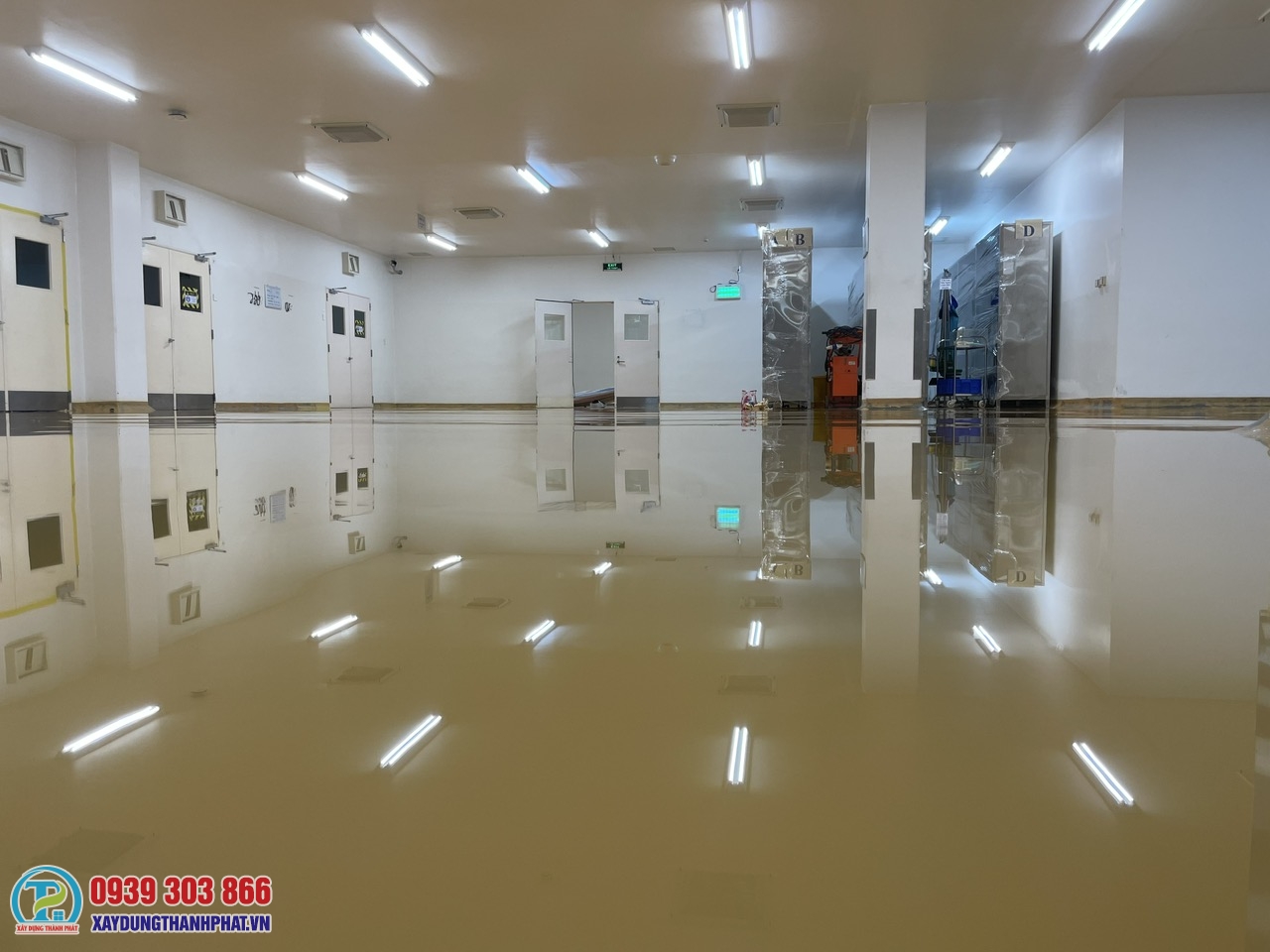 MÁCH BẠN ĐƠN VỊ THI CÔNG SƠN EPOXY TỰ SAN PHẲNG ĐỒNG NAI UY TÍN, CHẤT LƯỢNG 5 bề mặt sàn được sơn epoxy tự san phẳng đồng nai chuyên nghiệp