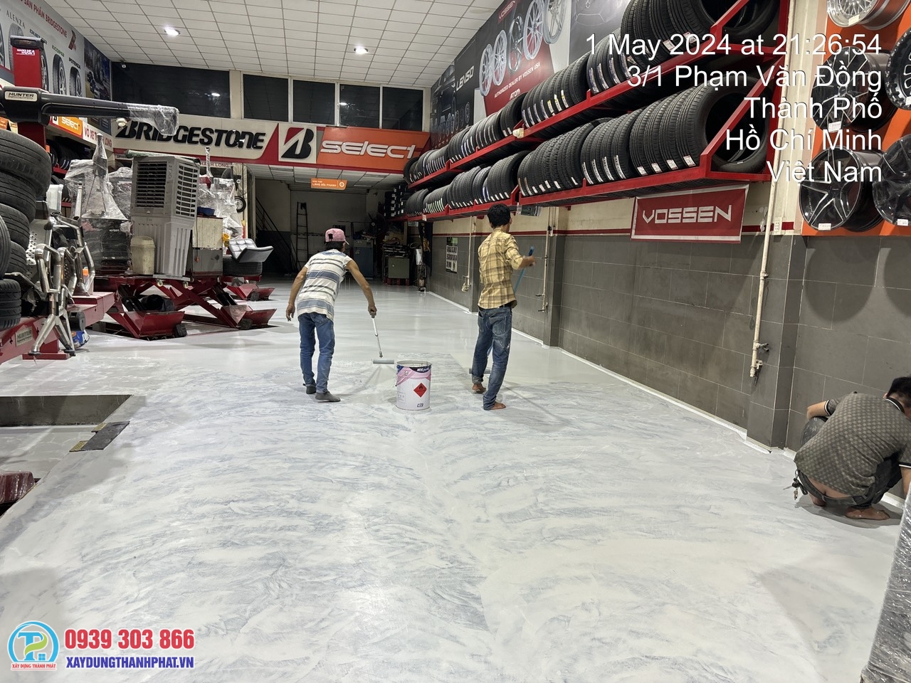 Thi công sơn sàn epoxy hcm cho nhà xưởng Thanh Long