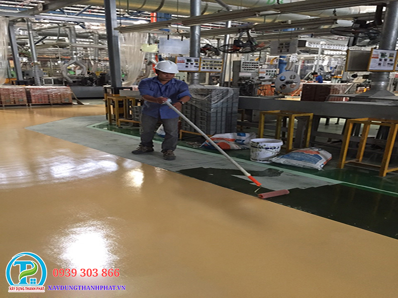 THI CÔNG SƠN SÀN EPOXY BÌNH DƯƠNG: QUY TRÌNH MÀI TẠO NHÁM ĐẠT CHỈ SỐ CSP 3 CHO SÀN XƯỞNG CỦ 9 thi công sơn sàn epoxy Bình Dương