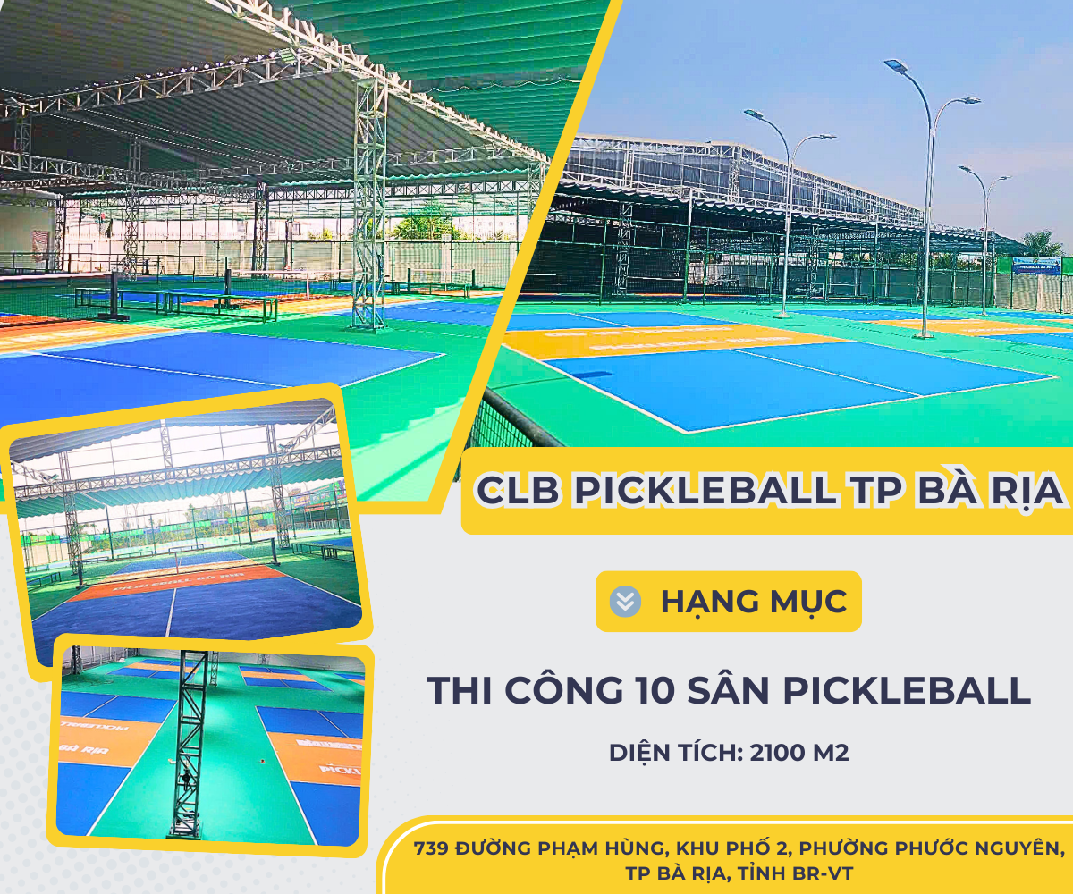 Thi công sân pickleball chuyên nghiệp tại Xây Dựng Thành Phát Thi công sân pickleball chuyên nghiệp tại Xây Dựng Thành Phát