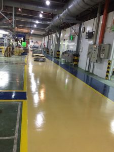 Thi công sơn Epoxy kẻ vạch nhà xưởng