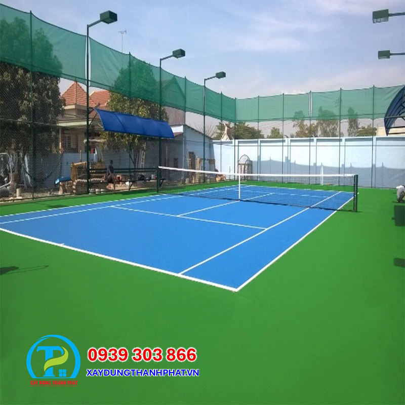 Thi công sơn sân tennis chất lượng.