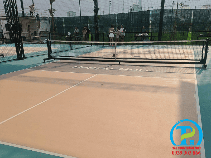 thi công sân pickleball