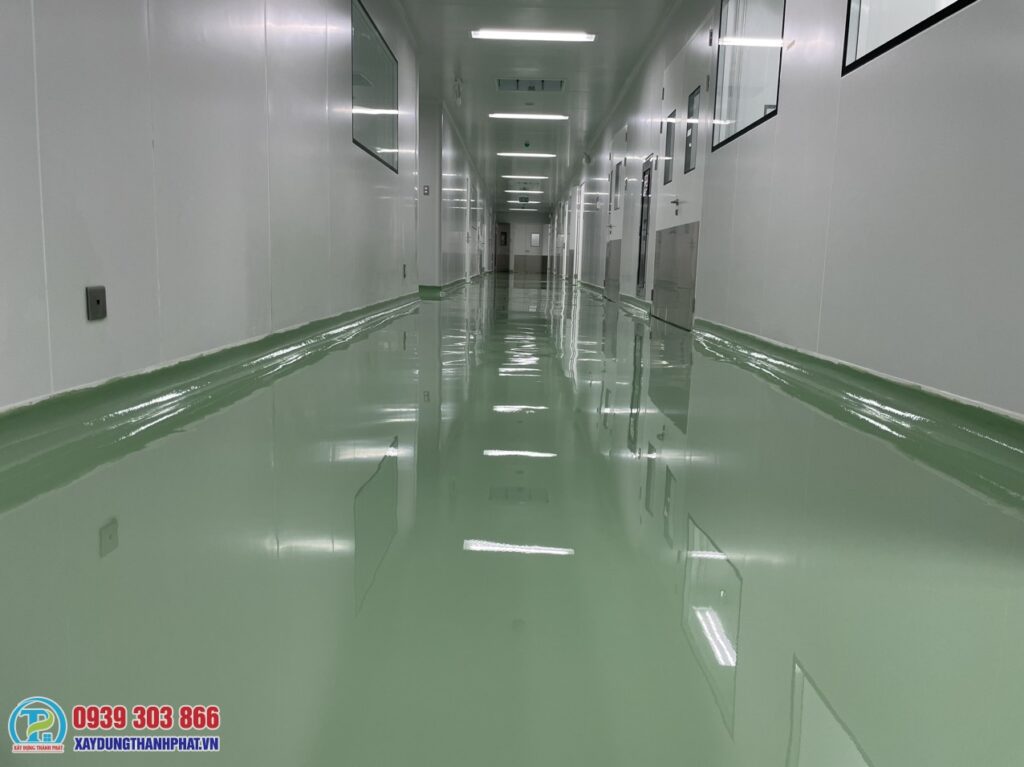 sàn thi công sơn nền epoxy hoàn thiện