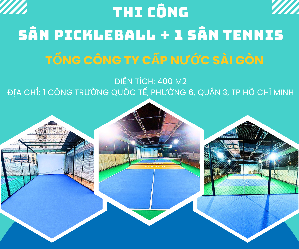 Thi cong san Pickleball va san Tennis 1