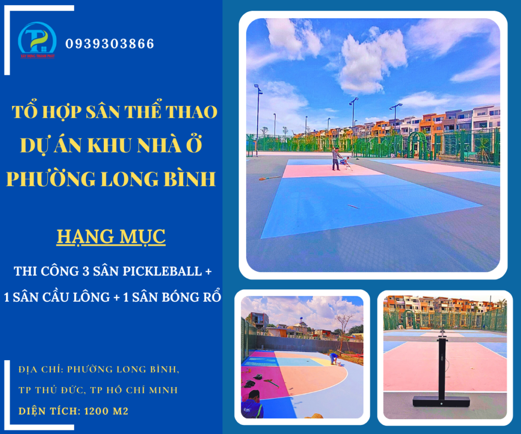 SÂN PICKLEBALL ĐA NĂNG: 4 MẪU THIẾT KẾ TỐI ƯU DIỆN TÍCH 2 Xây Dựng Thành Phát - Đơn vị chuyên thi công sân pickleball đa năng đạt chuẩn